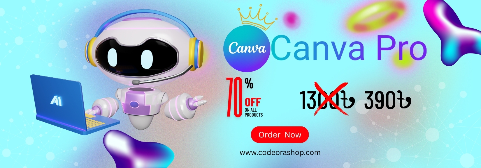 Blue and Purple Retro Aesthetic Ai Technology X-Frame Banner (1)